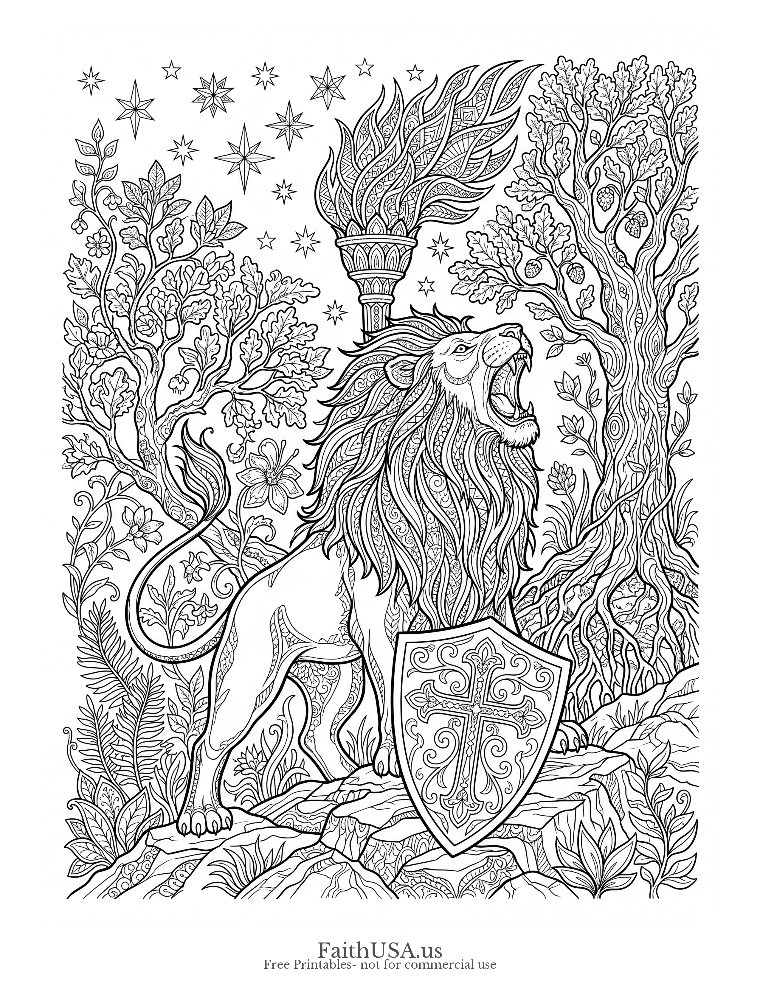2 Timothy 1:7 (Detailed) - Free printable bible verse coloring page