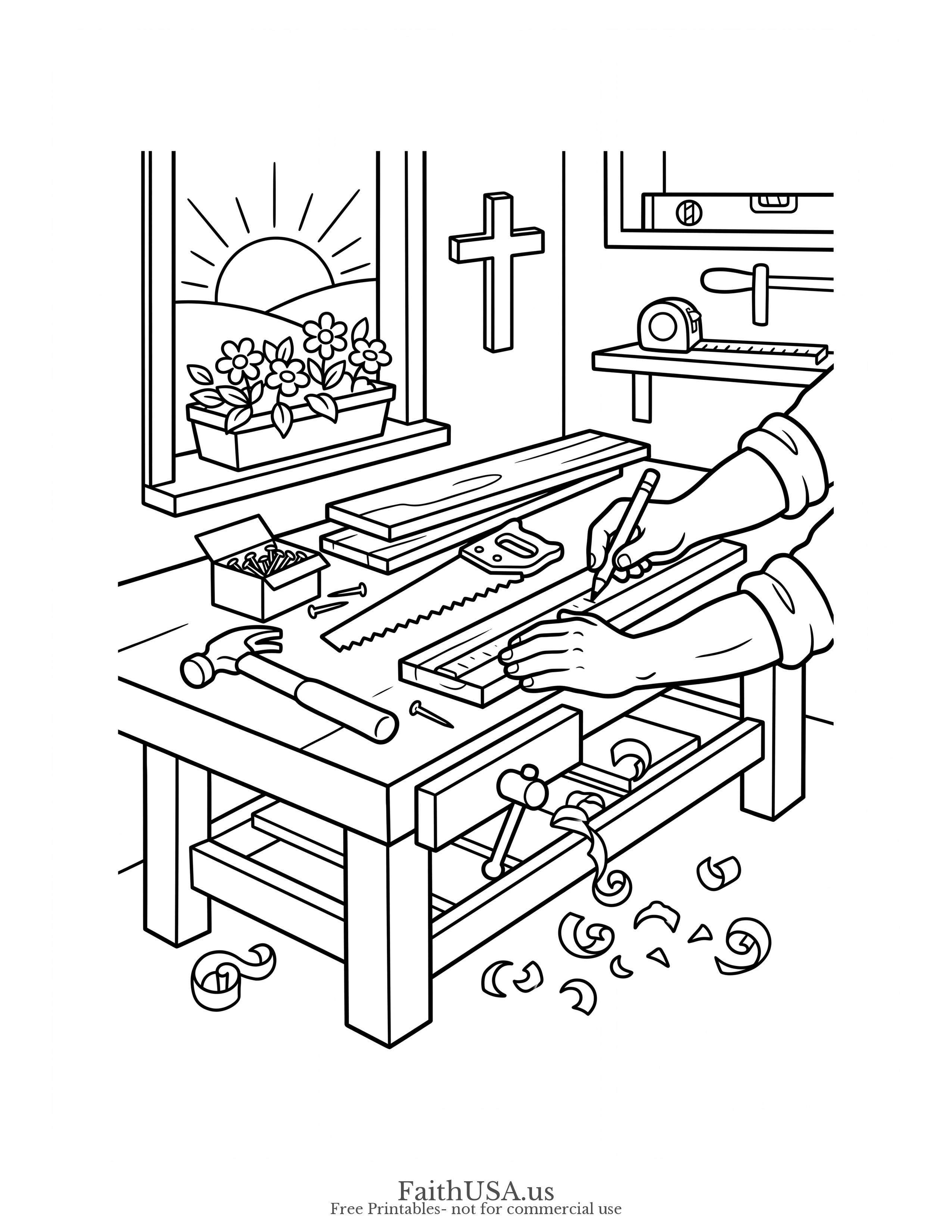 Colossians 3:23 (Simple) - Free printable bible verse coloring page
