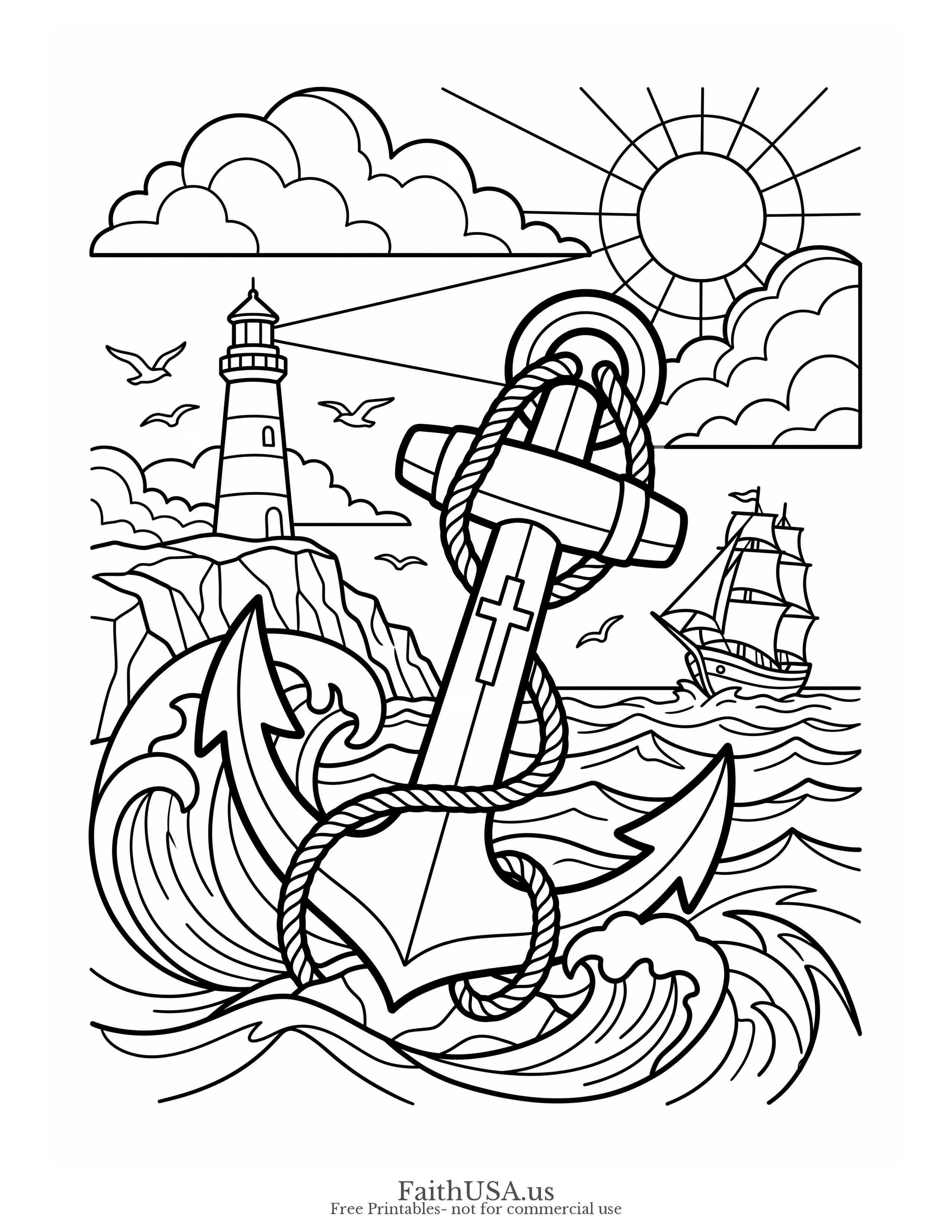 Hebrews 11:1 (Simple) - Free printable bible verse coloring page