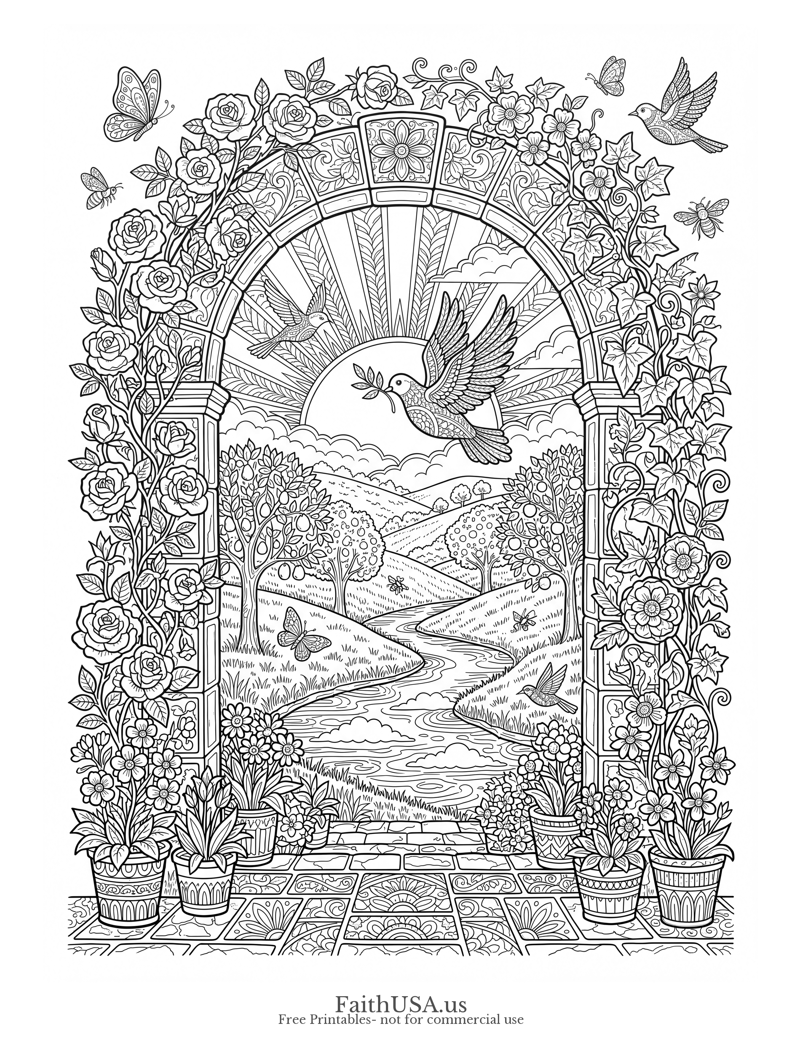 Jeremiah 29:11 (Detailed) - Free printable bible verse coloring page