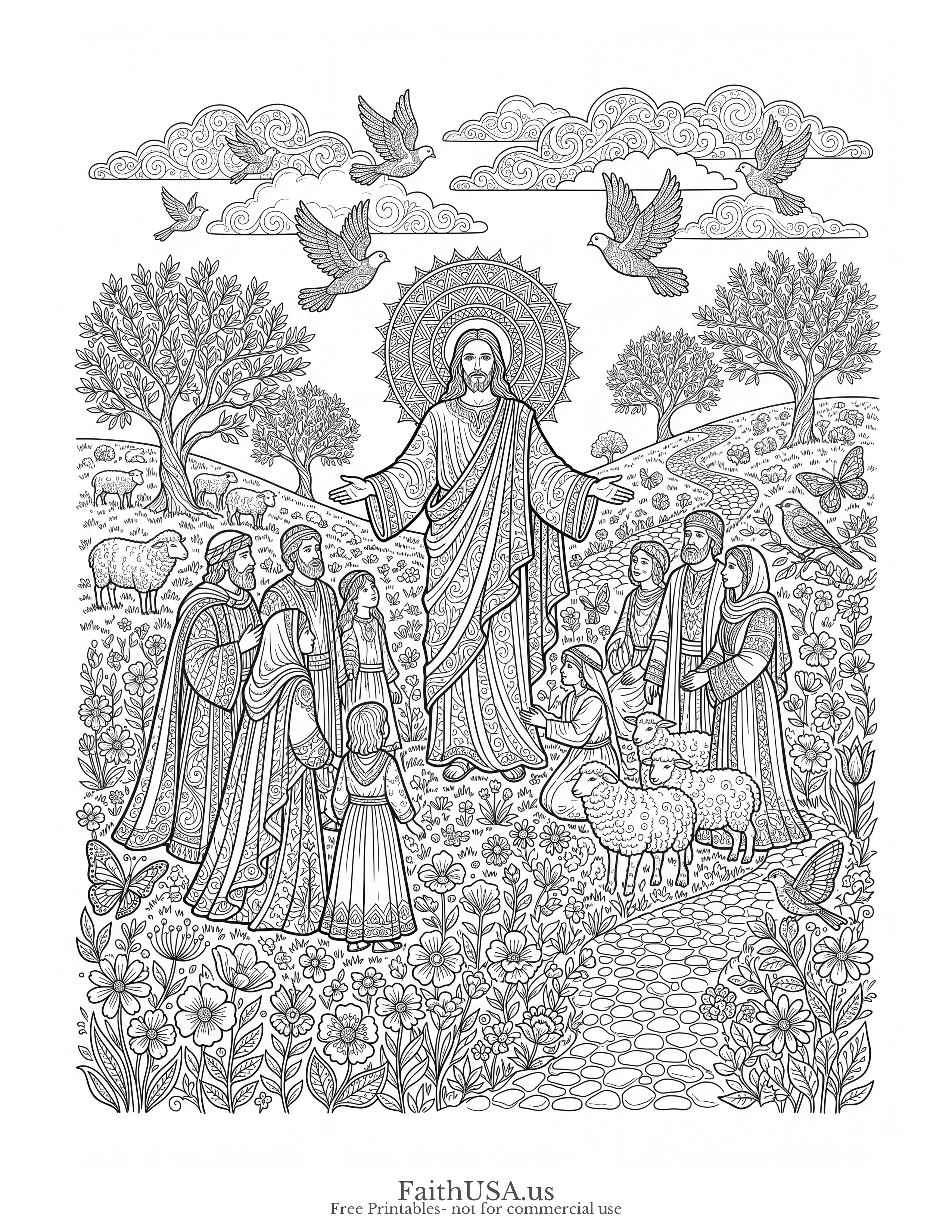 Matthew 28:20 (Detailed) - Free printable bible verse coloring page