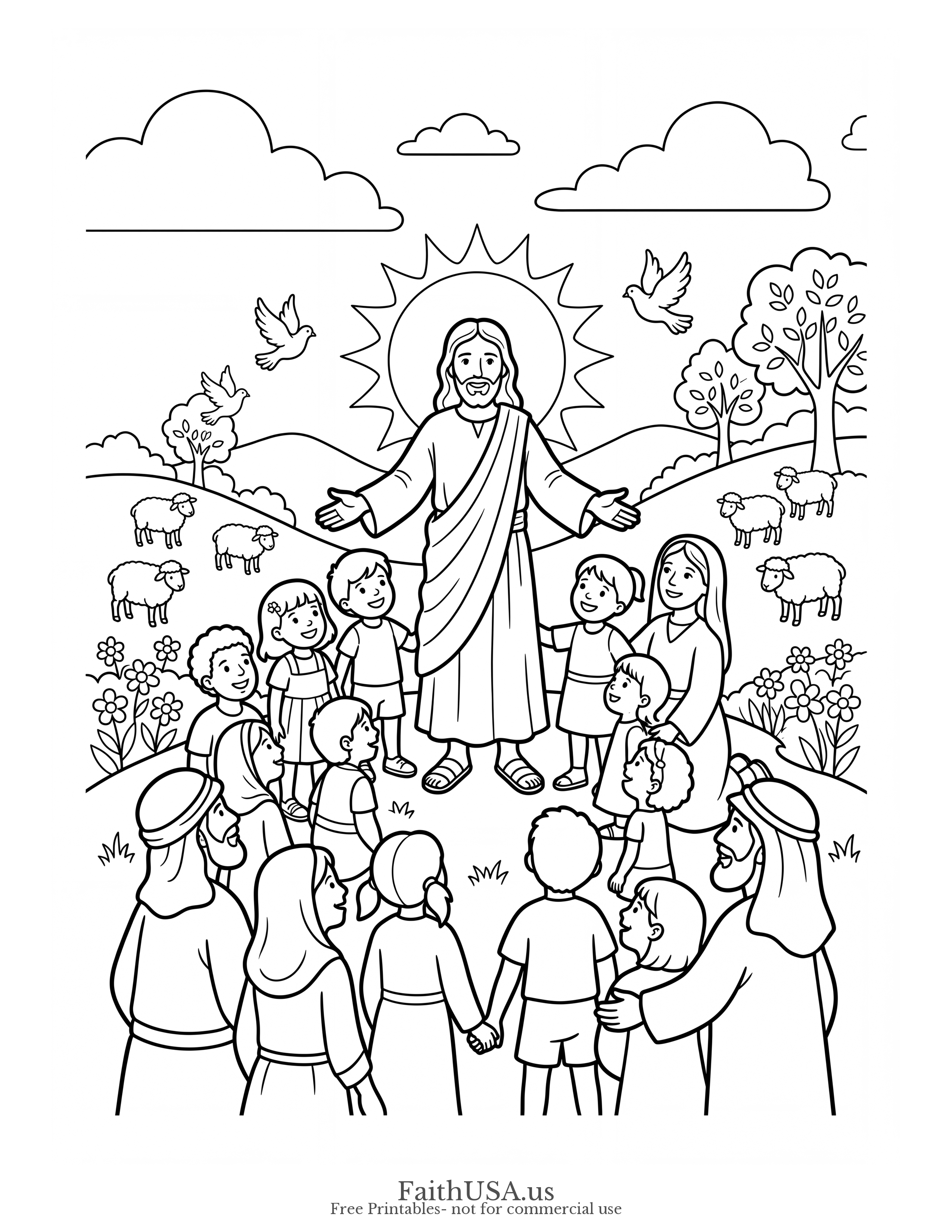 Matthew 28:20 (Simple) - Free printable bible verse coloring page