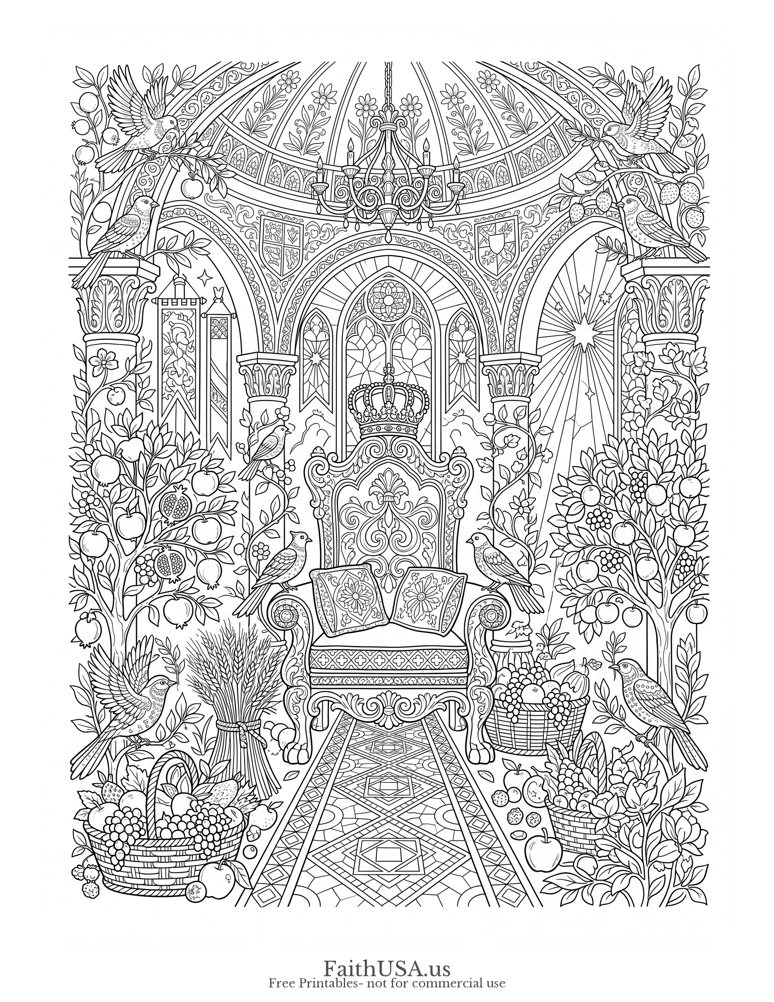 Matthew 6:33 (Detailed) - Free printable bible verse coloring page
