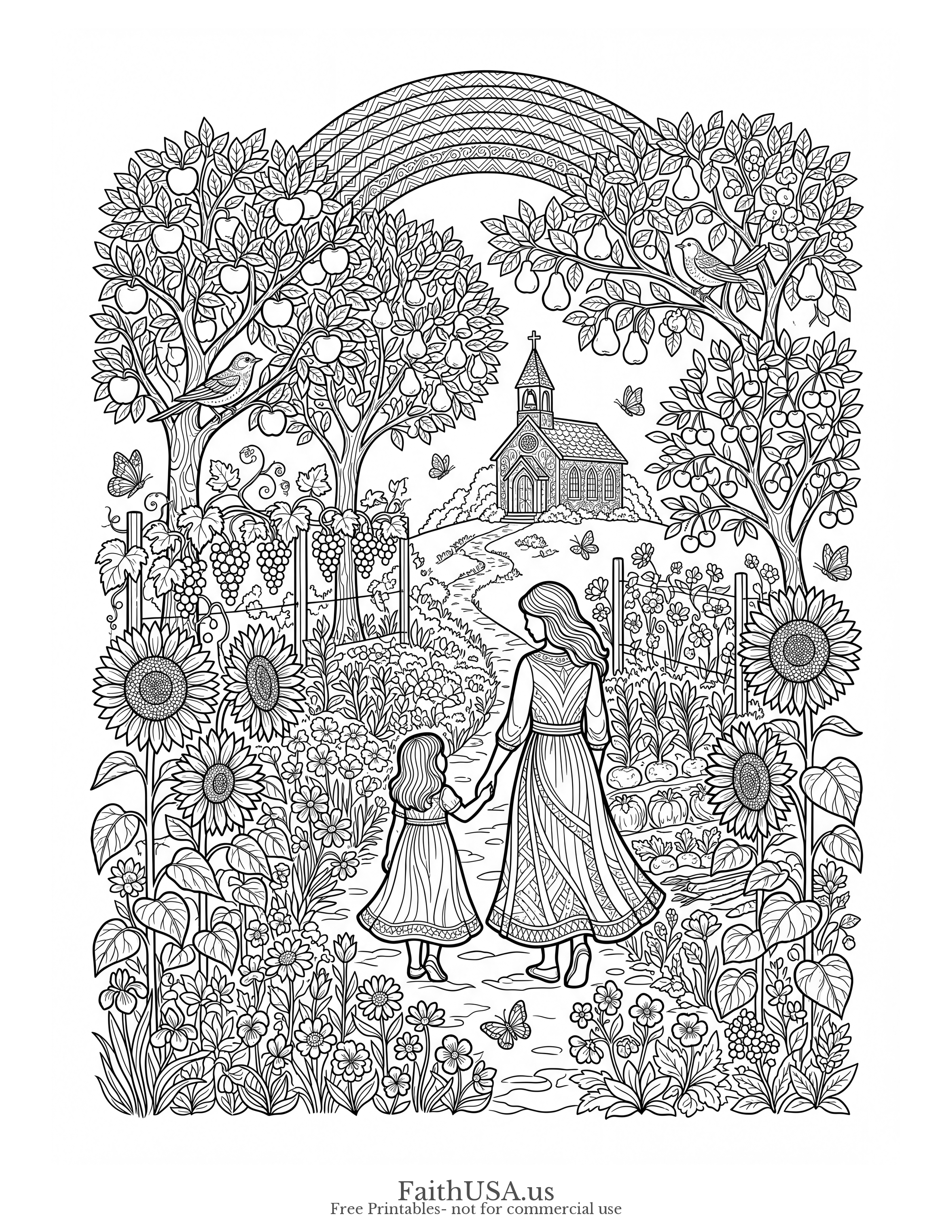 Proverbs 22:6 (Detailed) - Free printable bible verse coloring page
