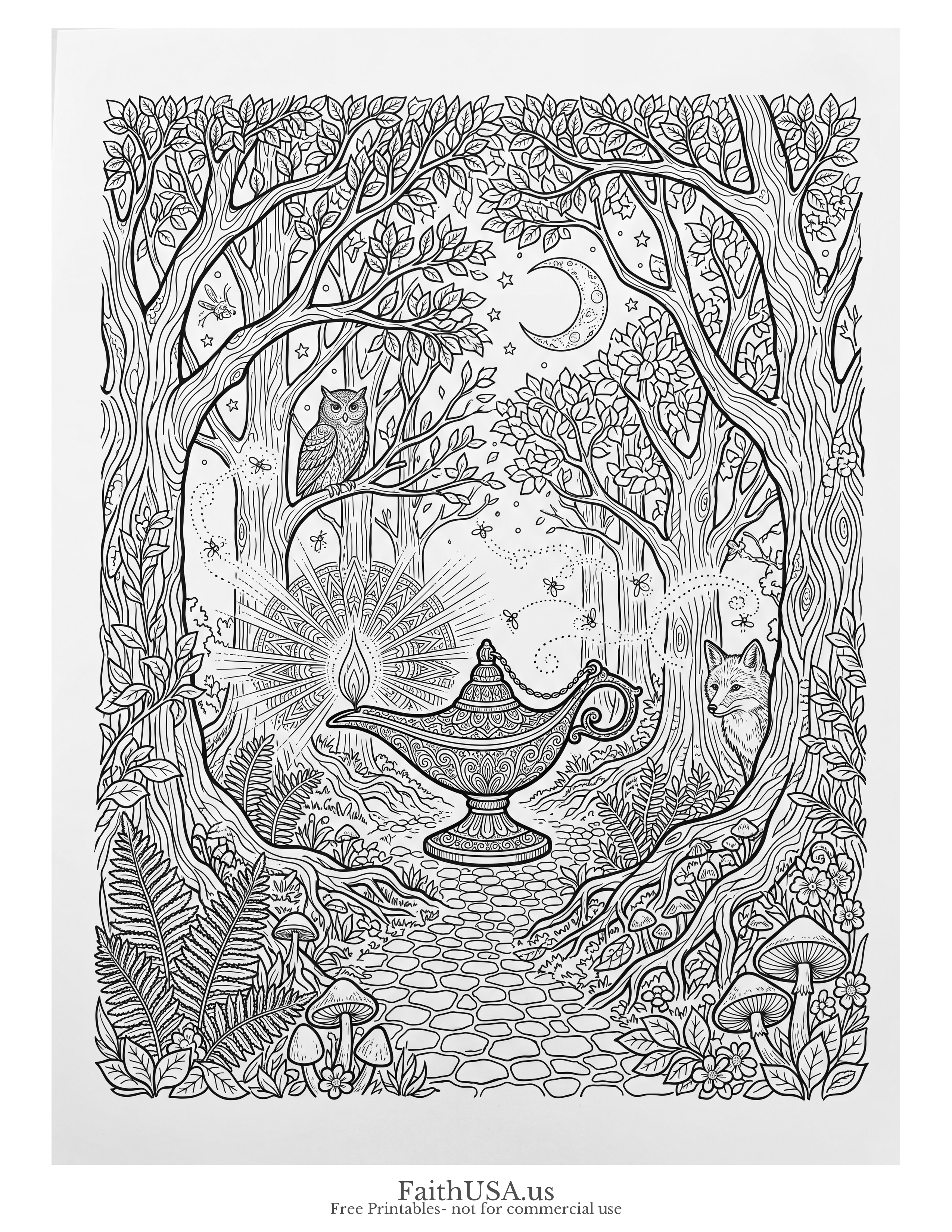 Psalm 119:105 (Detailed) - Free printable bible verse coloring page