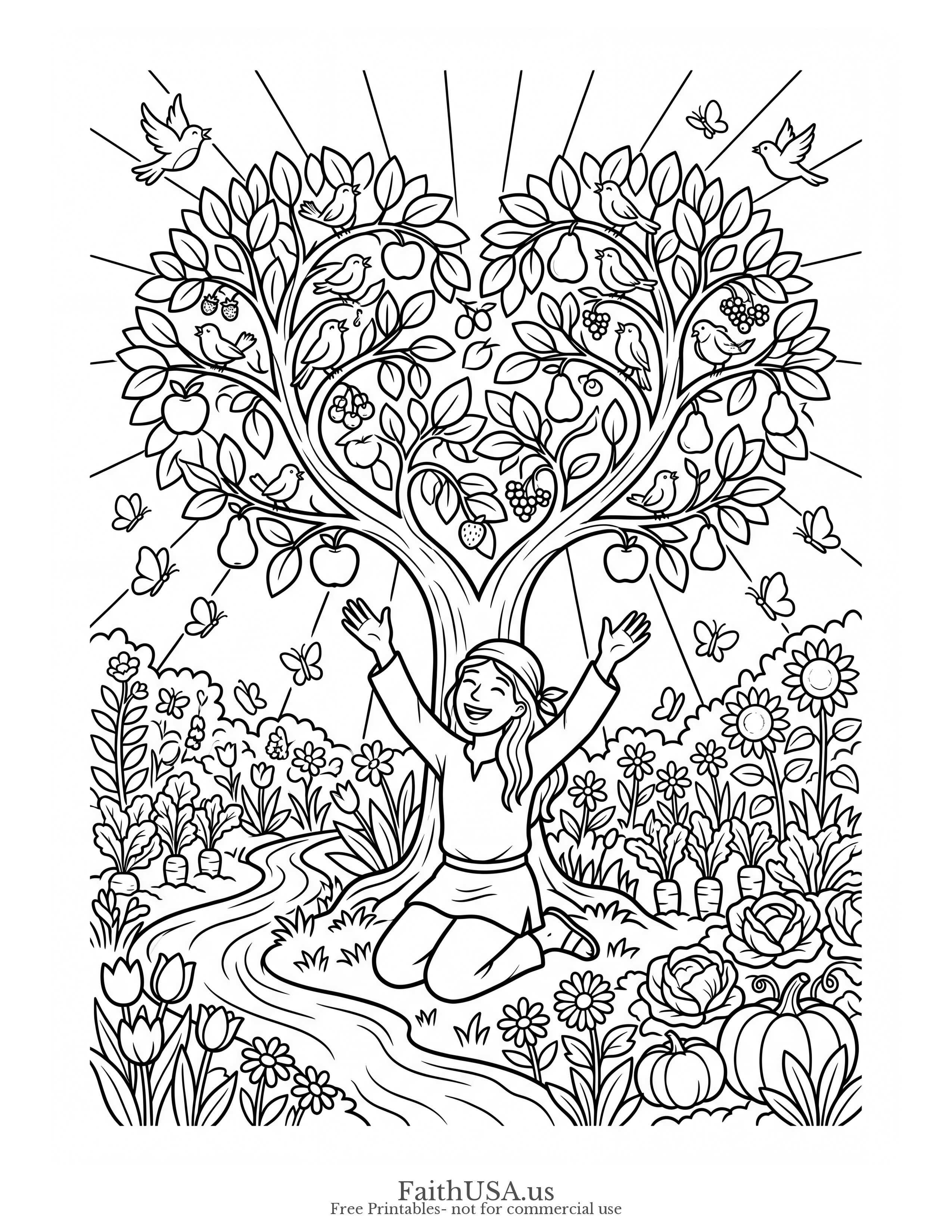 Psalm 37:4 (Simple) - Free printable bible verse coloring page