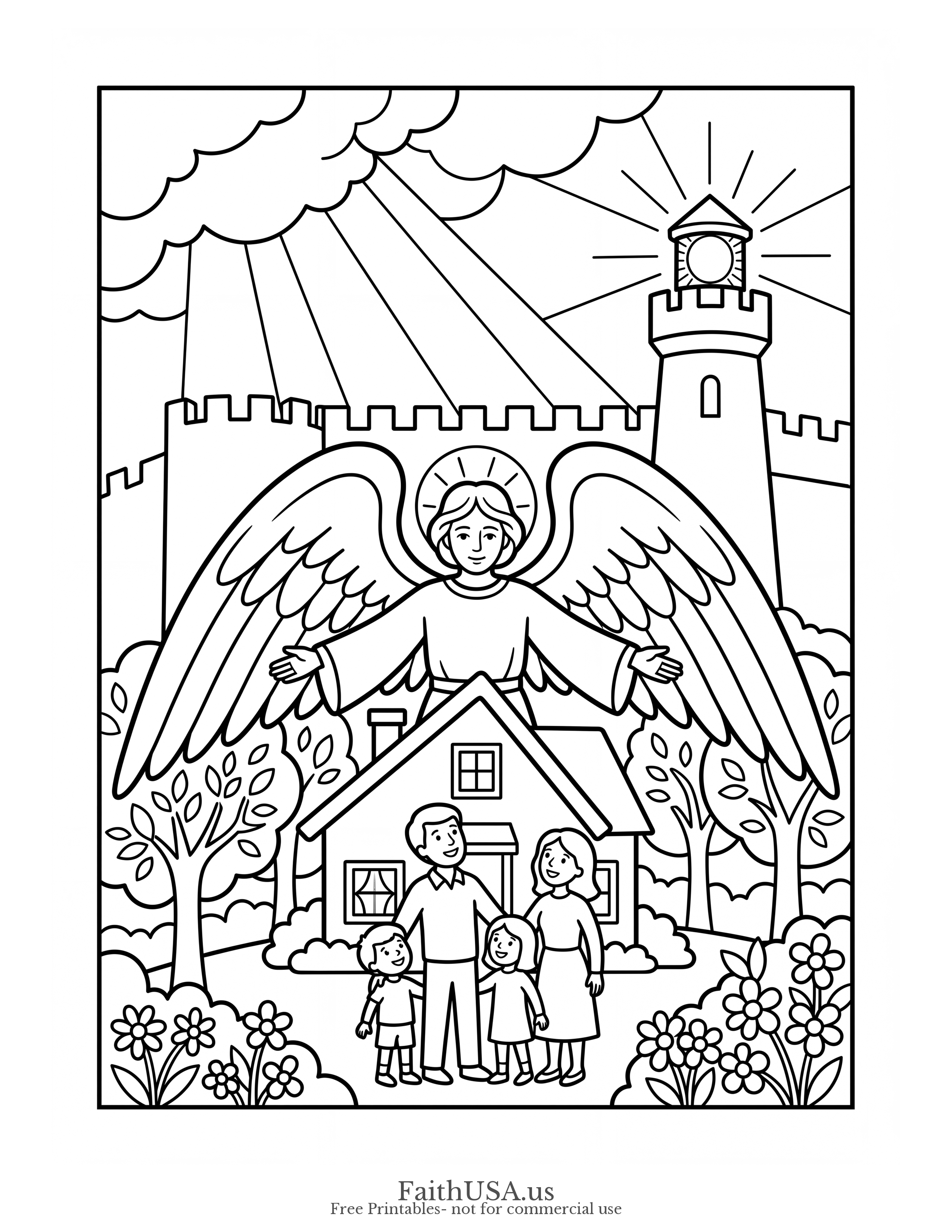Psalm 91:1 (Simple) - Free printable bible verse coloring page