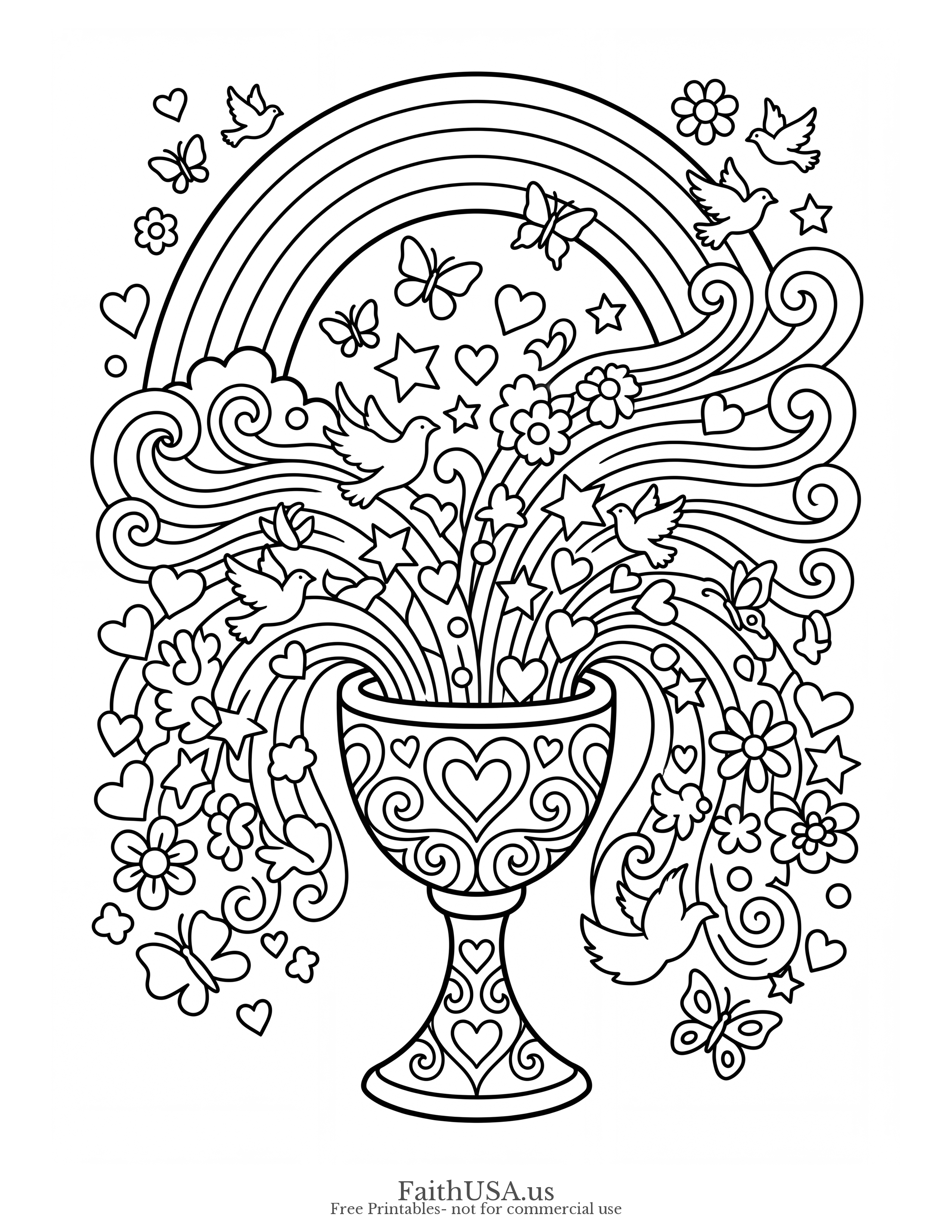 Romans 15:13 (Simple) - Free printable bible verse coloring page