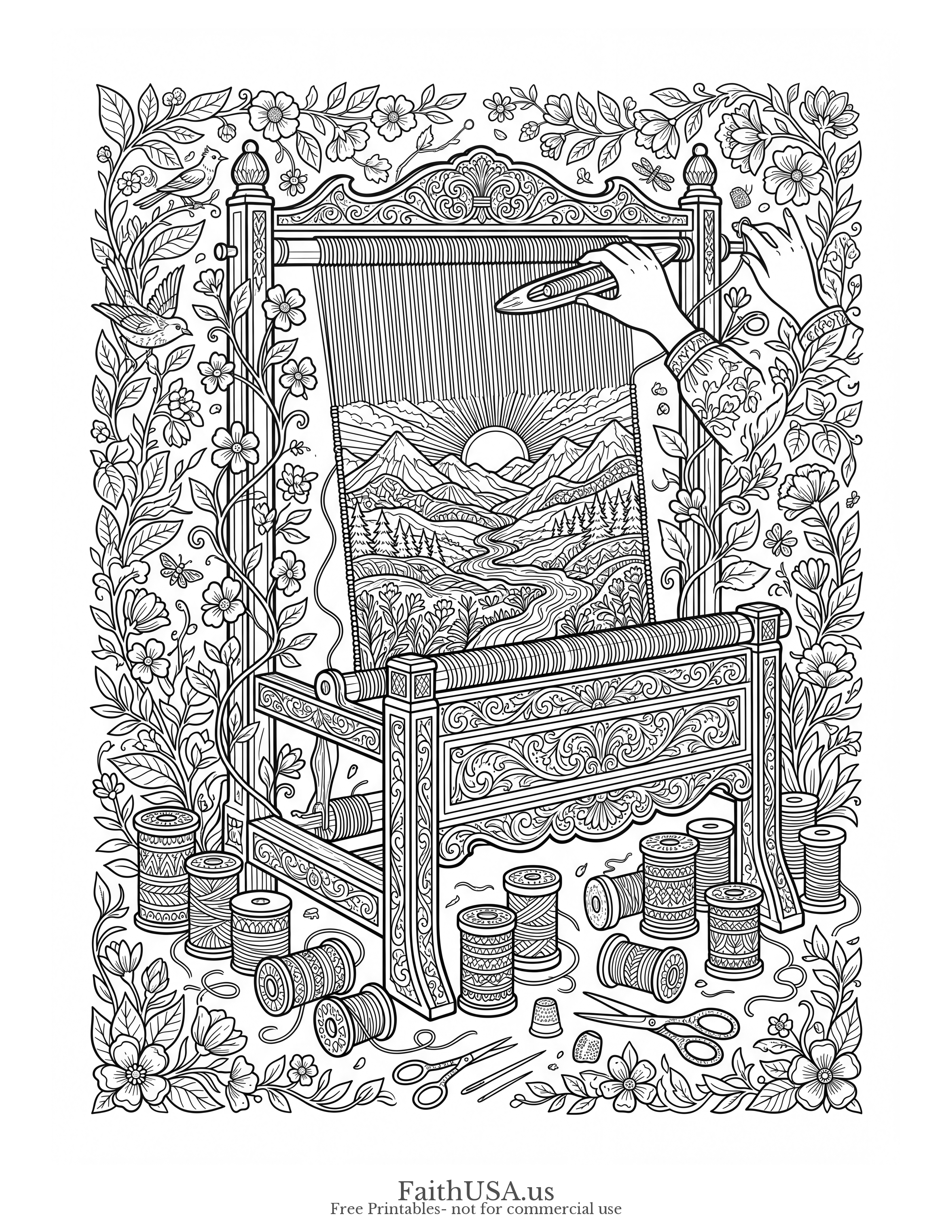 Romans 8:28 (Detailed) - Free printable bible verse coloring page