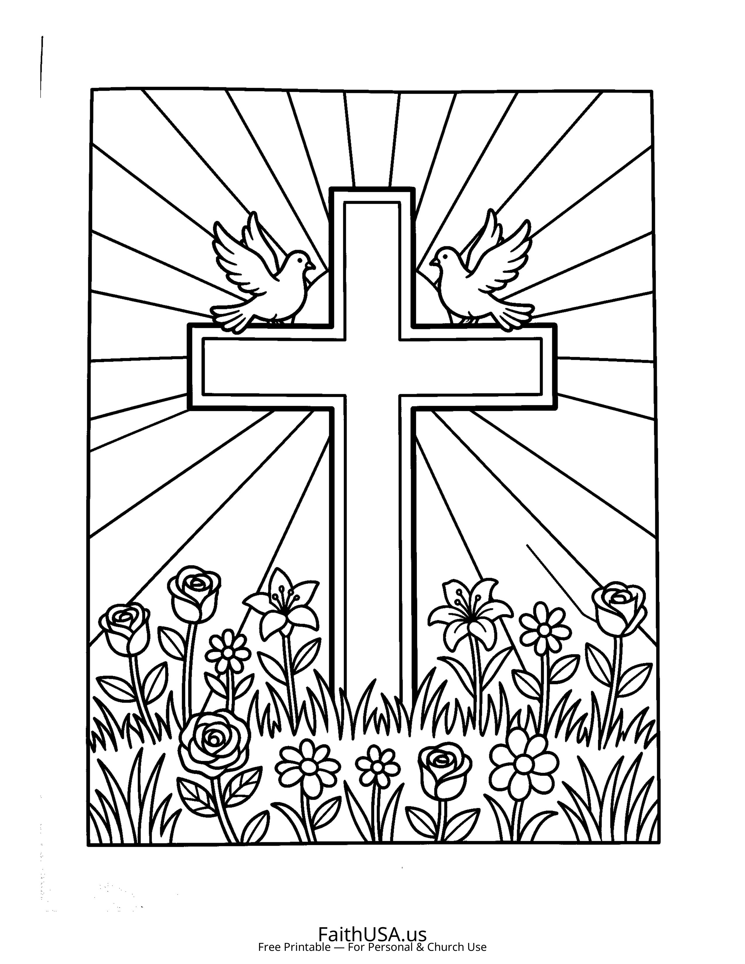 Cross Coloring Pages